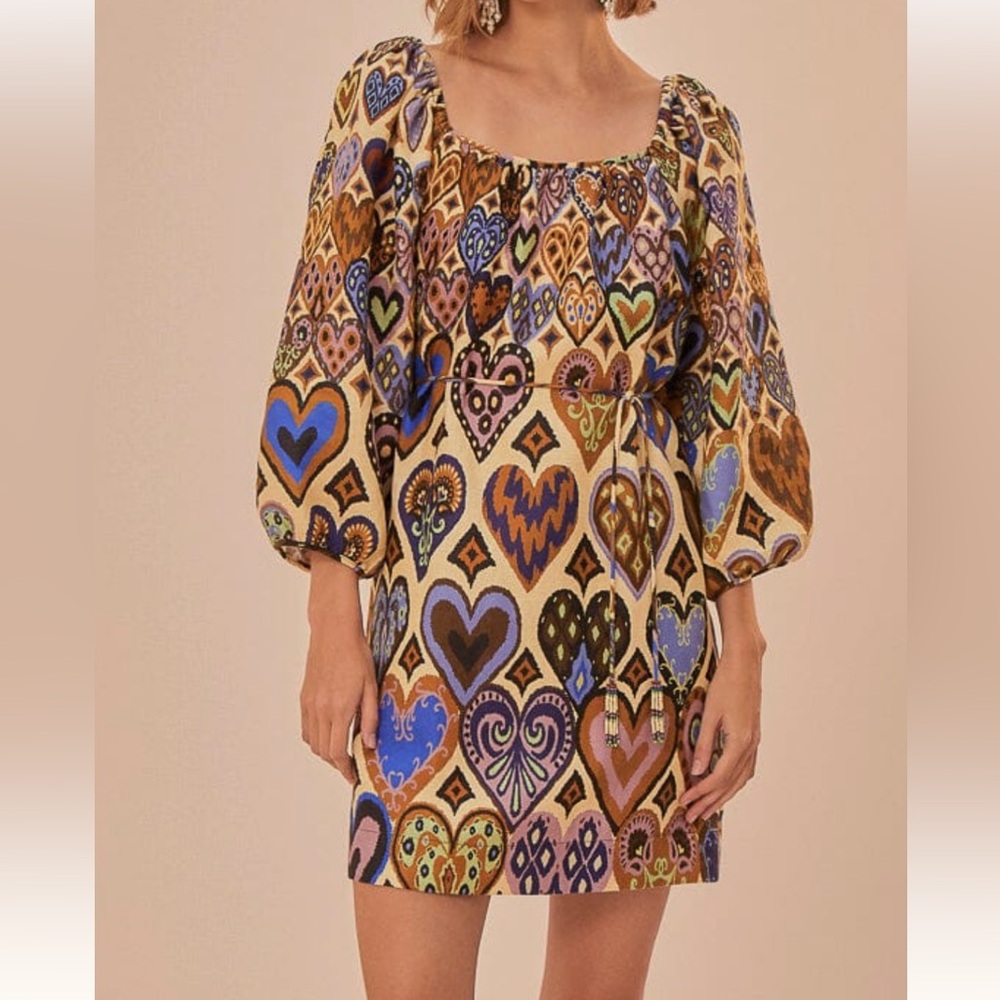 Farm Rio Ikat Heart Dress